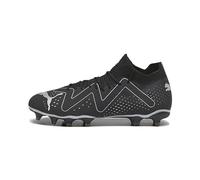 PUMA Men's Future Match FG/AG Soccer Shoe, Black Silver, 8.5 UK
