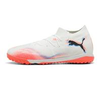 PUMA Men's Future Match Turf Trainer Soccer Cleats Sneaker, White-black-glowing Red Ah25, 8 UK