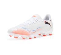 PUMA Men's Future Play Firm, Artificial,Ground Soccer Cleats Sneaker, White-black-glowing Red Ah25, 13 UK