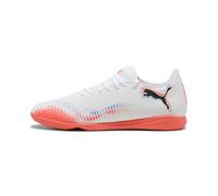 PUMA Men's Future Play Indoor Trainer Soccer Shoes Sneaker, White-black-glowing Red Ah25, 6.5 UK