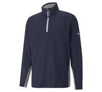 PUMA Mens Gamer Quarter Zip Fleece Top Long Sleeve Navy L
