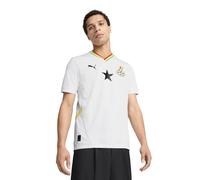 PUMA Mens Ghana Home Shirt 2025 Adults White/Yellow S