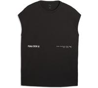 Puma Mens Graphic Cutoff Tank Vest in Black - Size X-Small