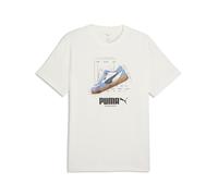 Puma Men's Graphic Sneaker Tee Shirt, Warm White, S