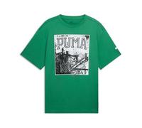 PUMA Men's Graphic T-Shirt (Available in Big and Tall Sizes), Hoops Energy Archive Green Ss25, XL