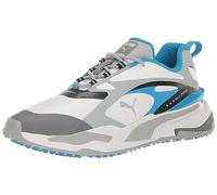 PUMA Men's Gs-Fast Golf Shoe, Puma White-Quarry-Ocean Dive, 9 UK