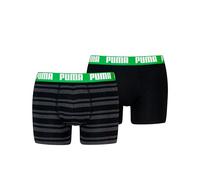PUMA Men's Herritage Stripe Boxer Shorts, Green Combo, XL