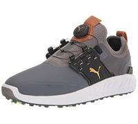 PUMA Men's Ignite Articulate Disc Golf Shoe, Quiet Shade Team Gold Black, 8.5 UK