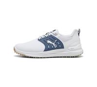 PUMA Men's Ignite Elevate 2 Golf Shoes, Puma White-dark Indigo-ice Coffee, 15