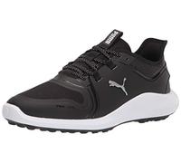 PUMA Men's Ignite Fasten8 Golf Shoe, Black Silver White, 8 UK