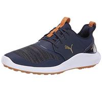 PUMA Men's Ignite Nxt Lace Golf Shoe, Peacoat Team Gold White, 10 UK