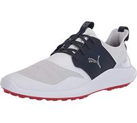 PUMA Men's Ignite Nxt Lace Golf Shoe, White Silver-Peacoat, 6 UK