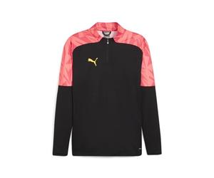 PUMA Men's Individualfinal 1/4 Zip-top, Puma Black-sunset Gl, S