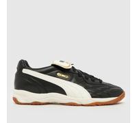 PUMA Men's King Indoor Trainers in Black & White, Leather, Size: 9 UK 9 (EU 43)