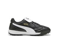 PUMA Men's King Top Turf Training Soccer Cleats Sneaker, Black/White/Gold, 9.5 UK