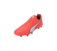 PUMA King Ultimate FG/AG Football Boots Unisex, Glowing Red/White/Red Fire, size 7
