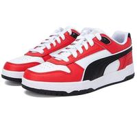 Puma Men's Leather Trainers RBD Game Low White / Black / Red Retro Trainers