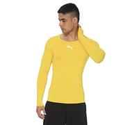 PUMA Men'S Liga Baselayer Tee Long Sleeve Functional Underwear, Cyber Yellow, Medium, Manufacturer Size(48/50)