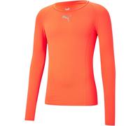 Puma Mens Liga Baselayer Tee Ls T-Shirt in Neon Sun - Orange - Size Small
