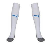 PUMA Men's Liga Core Football Socks, Puma White-Electric Blue Lemonade, 1 UK