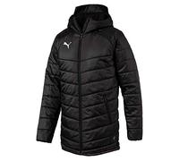 PUMA Men'S Liga Sideline Bench Jacket, Black/White, Large