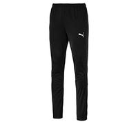 PUMA Men'S Liga Sideline Poly Pant Core Sweatpants, Black White, Small