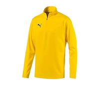 PUMA Men'S Liga Training 1/4 Zip Top Track Jacket, Cyber Yellow Black, Xl
