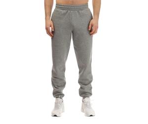 Puma Mens Logo Cuffed Ankle Jogging Bottoms - Grey - XXL - Grey - 66% Cotton/34% Polyester