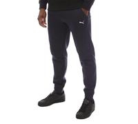 Puma Mens Logo Cuffed Ankle Jogging Bottoms - Navy - XXL - Navy - 66% Cotton/34% Polyester