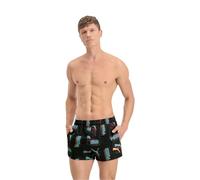 PUMA Mens Logo Print Short Shorts Board Shorts, Black Combo, Small