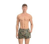 PUMA Mens Logo Print Short Shorts Board Shorts, Moss Green Combo, Large