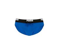 PUMA Men's Logo Swim Briefs, Vivid Blue, XS