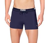PUMA Men's Logo Swim Trunk (1 Pack), Navy, M