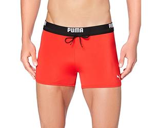 PUMA Men's Logo Swim Trunk (1 Pack), Red, XS