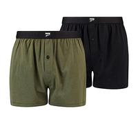 PUMA Men's Loose Fit Jersey Boxer 2 Pack, Forest Night Combo, S (Pack of 2)
