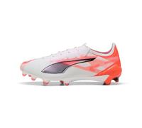 PUMA Ultra 5 Ultimate FG Football Boots, White/Black/Glowing Red, size 6