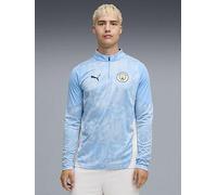 PUMA Manchester City FC Men's Training 1/4 Zip Top Longsleeve Tee 25/26, Blue (Team Light Blue x White), m
