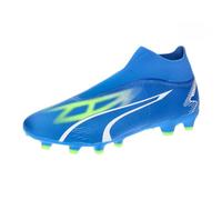 PUMA Men's Match+ LL FG/AG Soccer Shoe, Ultra Blue White-PRO Green, 9 UK
