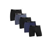 PUMA Men's Microfiber Boxer Brief 5-Pack - Blue Gray and Black X-Large