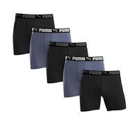 Puma Men's Microfiber Boxer Brief, 5-pack (X-Large, Black and Gray)
