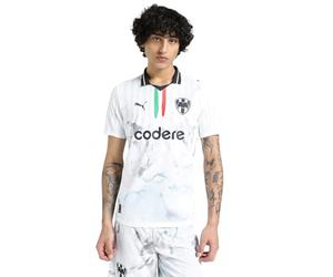 PUMA Mens Monterrey Home Shirt 2025 2026 Adults Short Sleeve White/Navy L