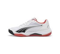 PUMA Men's Nova Court Pickleball Shoes, White-Black-Active Red, 9.5, White-Black-Active Red, 7 UK