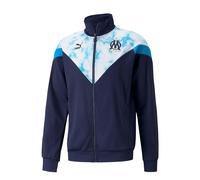 Puma Mens Olympique De Marseille FC Mesh Track Jacket - Navy - L - Navy - 100% Polyester