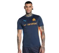 PUMA Men's Olympique de Marseille Training Jersey, Club Navy Fluro Orange Pes Blue, S