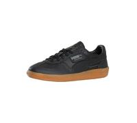 PUMA Men's Palermo Leather Trainers, Black/Gum, 10.5 UK