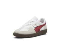 PUMA Men's Palermo Leather Trainers, White/Vapor Grey, 8 UK