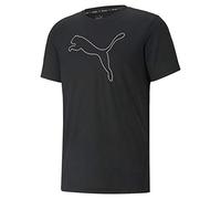PUMA Men's Performance Cat Tee B&T T-Shirt, Black White, L Big Tall