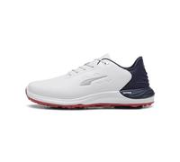 PUMA Men's Phantomcat Nitro Golf Shoes, White/Deep Navy/for All Time Red, 9 UK