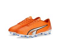 PUMA Men's Play Fg/Ag Soccer Shoe, Ultra Orange White Blue Glimmer, 8.5 UK