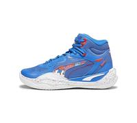 PUMA Mens Playmaker Pro Mid Basketball, Bluemazing-for All Time Red, 11